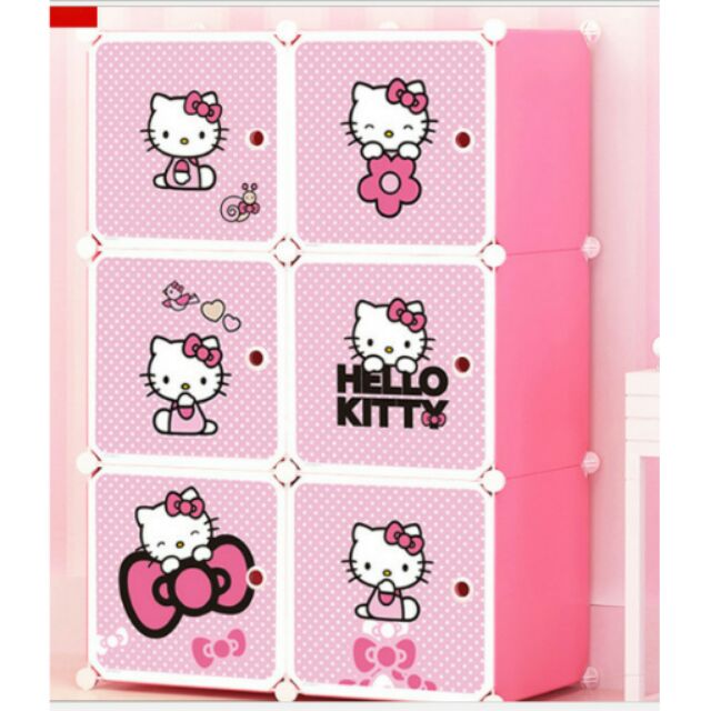 Tủ ghép 6 ngăn Hello Kitty