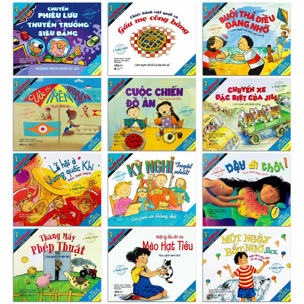 Sách ( Combo 12 cuốn) - Mathstart Trải Nghiệm Toán Học Kèm Bookmark