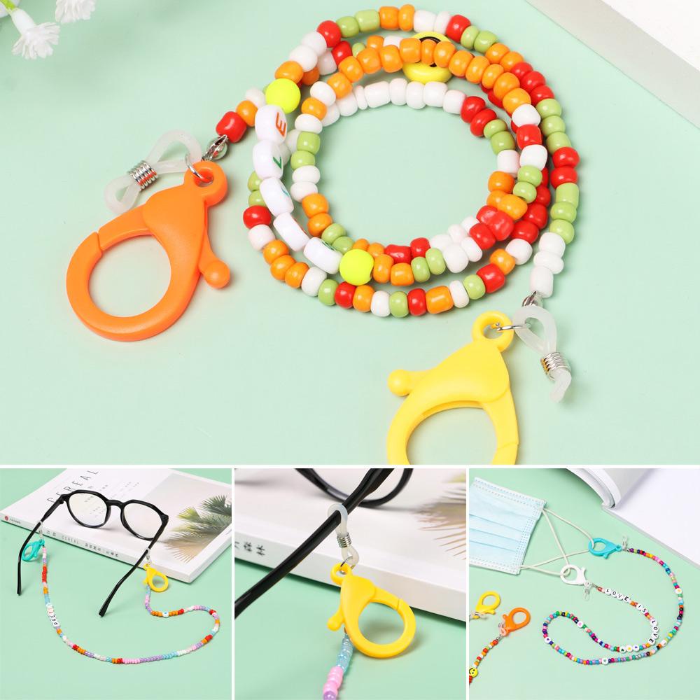 ORIENTLII Chuỗi Hạt Acrylic Khắc Chữ Chống Thất Lạc Thời Trang