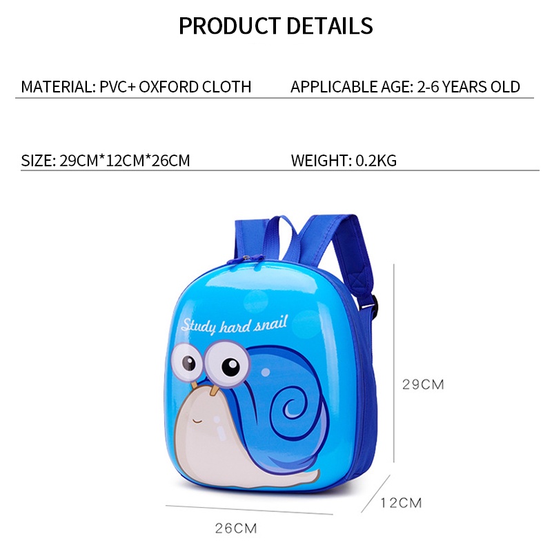 Balo Đi Học Hình Vỏ Trứng Họa Tiết Hoạt Hình Cho Bé