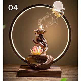 Thác khói trầm hương, đốt trầm tượng phật phong thuỷ cao cấp đa dạng mẫu mã