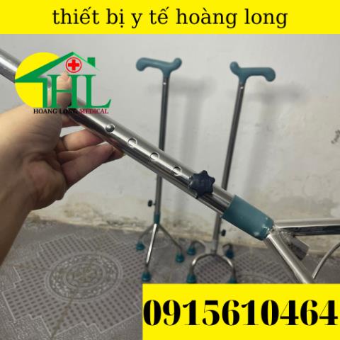 Gậy tập Đi Cho Người Già 3, 4 Chân Inox Việt Nam