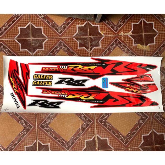 Tem Chế Wave RS Đỏ Đen Cán 3 Lớp Chống Phai