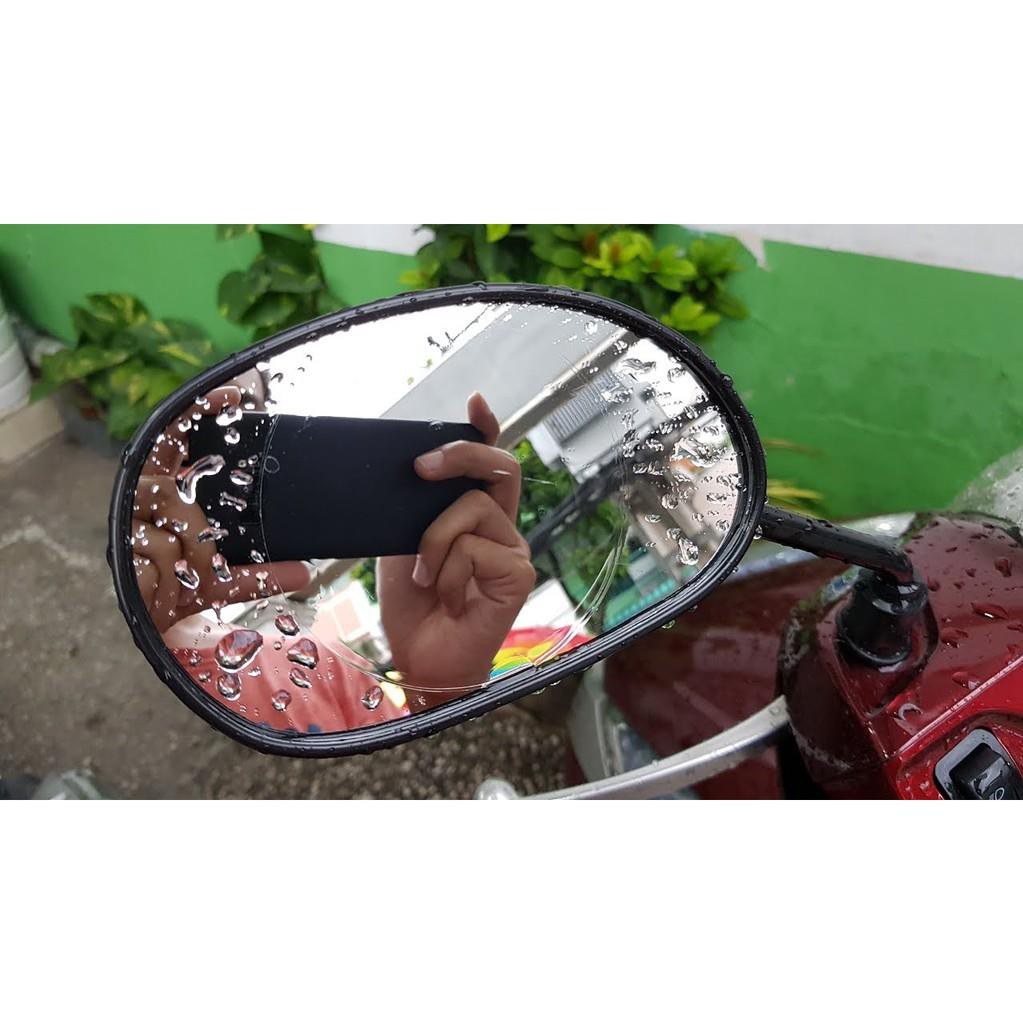 2 Miếng Dán NaNo Film Chống Mưa, Chống Mờ, Chống Chói Và Sương Mù Cho Gương Chiếu Hậu Xe Hơi, Xe Máy