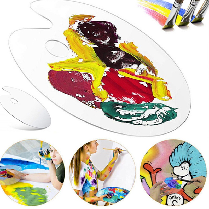 Bảng Đựng Màu Vẽ Cầm Tay Bằng Acrylic Trong Suốt Cho Người Mới Bắt Đầu