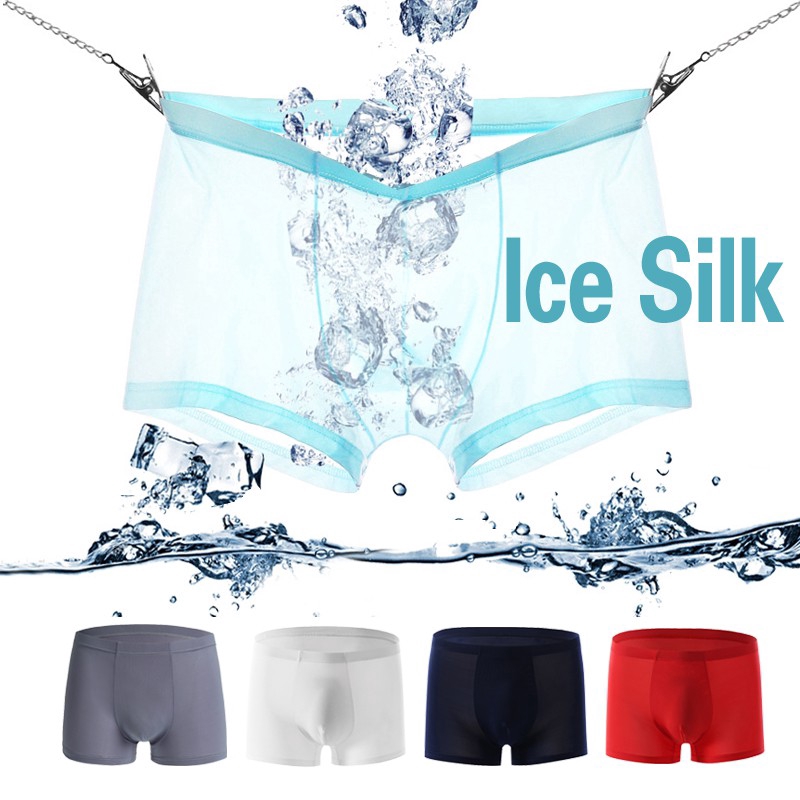 Quần lót Boxer làm từ lụa lạnh 036 thời trang quyến rũ cho nam