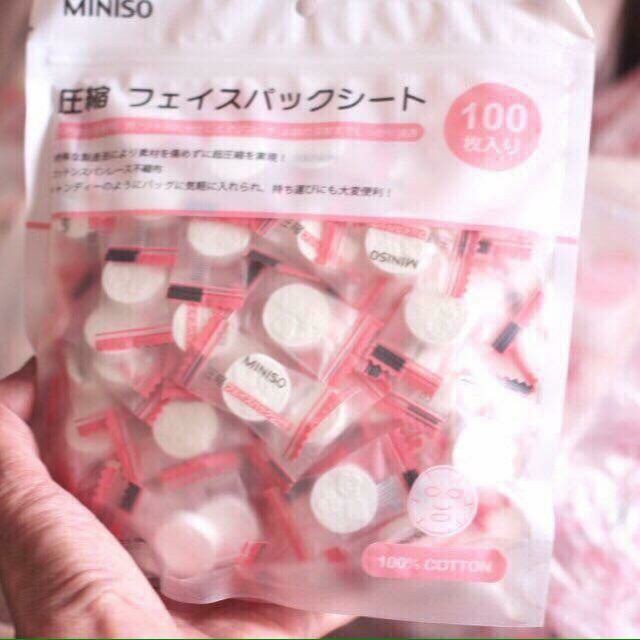 Mặt nạ dạng viên nén #MINISO JAPAN 100v