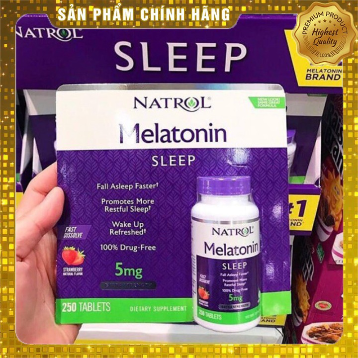 Viên ngậm ngủ ngon Natrol Melatonin Sleep 5mg