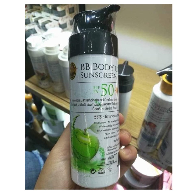 Kem make up body BB Body lotion Sunscreen