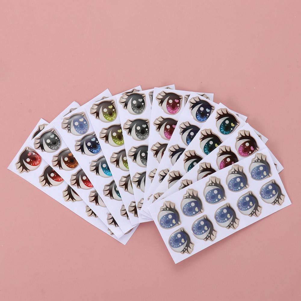 BEBETTERM Set 10 Cặp Miếng Dán Hoạt Hình Dễ Thương Bằng Đất Sét
