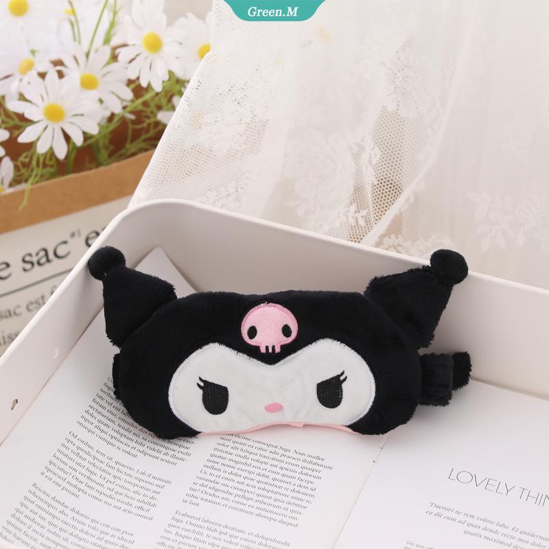 Miếng Bịt Mắt Nhồi Bông Sanrio My Melody Cinnamoroll Kuromi Có Thể Đeo Kính Che Mắt Kiêm Túi Đựng Đá Bảo Vệ Mắt Ngọt Ngào Thích Hợp Làm Quà Tặng Du Lịch Cho Trẻ Em