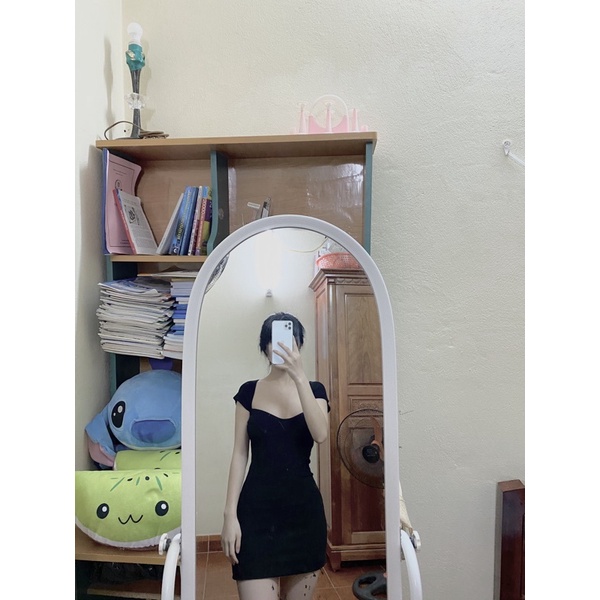 Váy Body Thun Tăm Cổ Én [FREESHIP] 🌸 Đầm dáng ôm thiết kế cúp ngực tay ngắn bánh bèo tiểu thư Ulzzang 🌸 | BigBuy360 - bigbuy360.vn