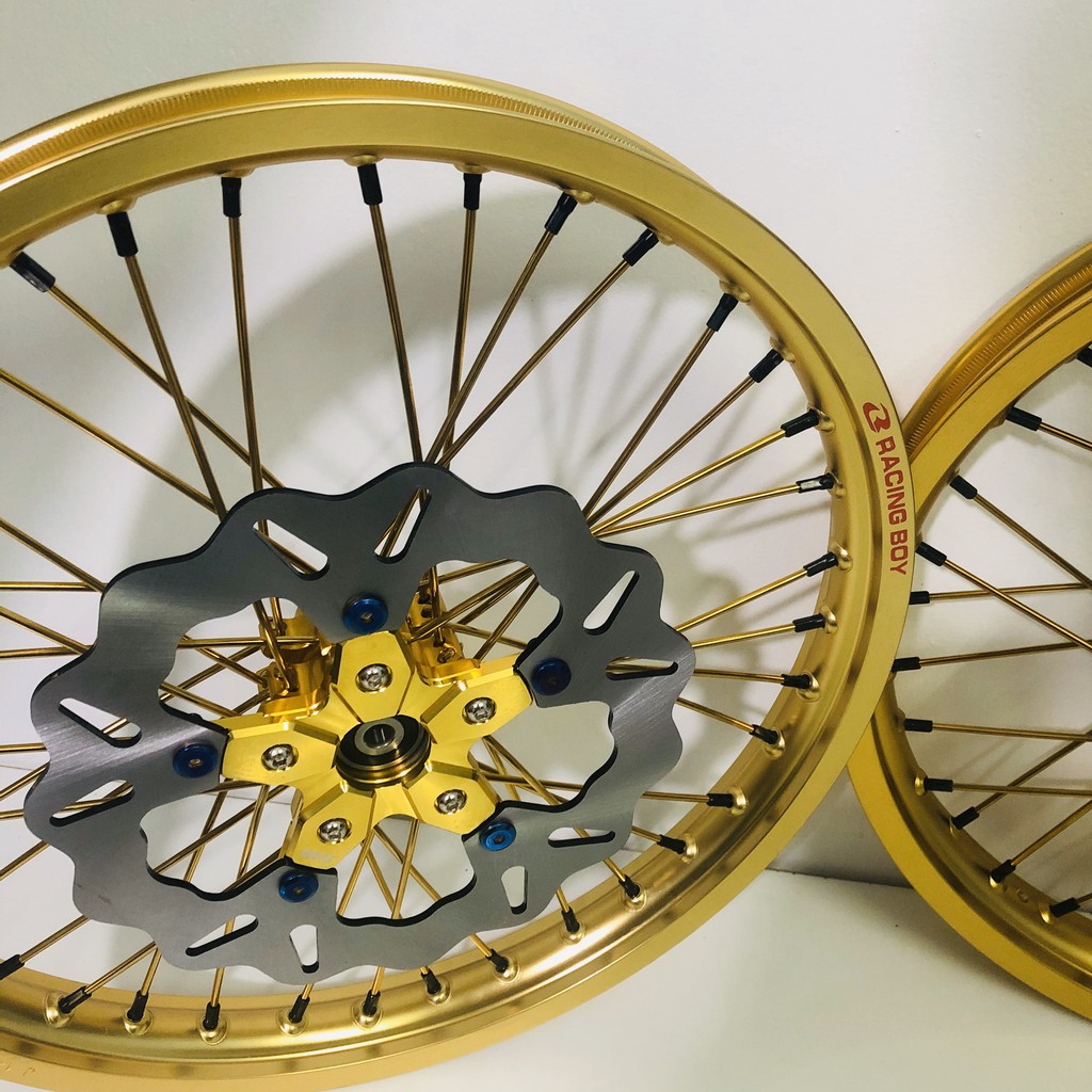 Bộ Bánh Căm EXCITER 1325/150 Nhập Khẩu Cao Cấp_Màu Vàng Gold_Motorsaigon