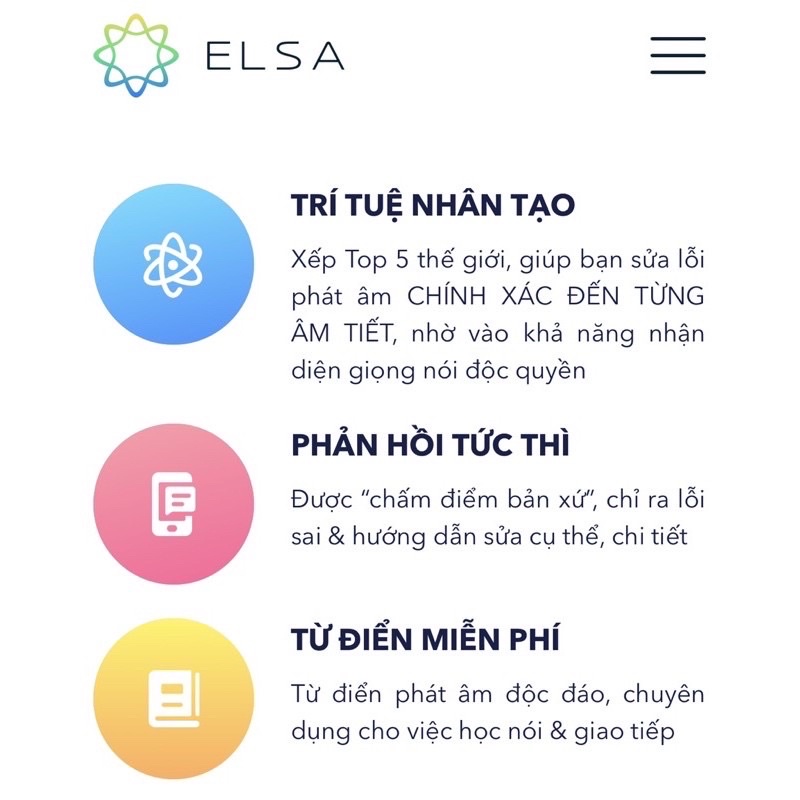 ELSA Speak Pro (3 tháng, 6 tháng, 1 năm, Trọn đời)