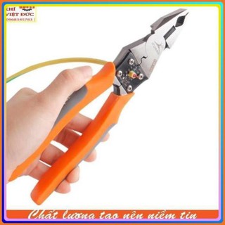 Kìm điện đa năng cao cấp 4 trong 1 R'DEER 118-139 9inch/225mm (Kẹp-Cắt-Uốn-Tuốt dây)