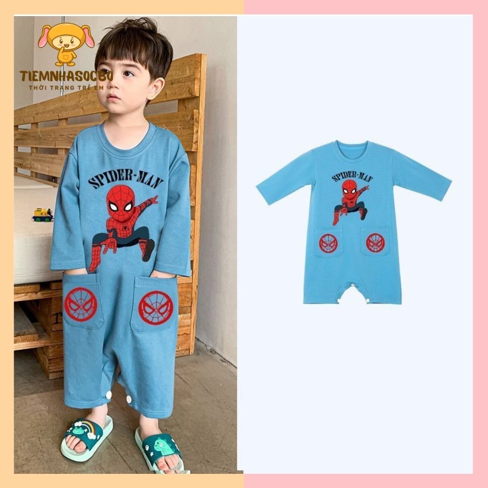 Bộ đồ ngủ dài tay cho bé trai chất cotton co giãn mềm mịn