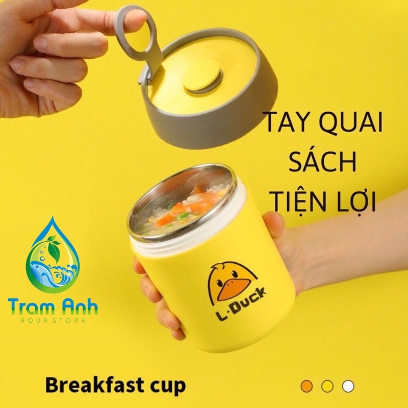Bình ủ cháo bé vịt vàng - bình giữ nhiệt thực phẩm - tiện lợi nhỏ gọn