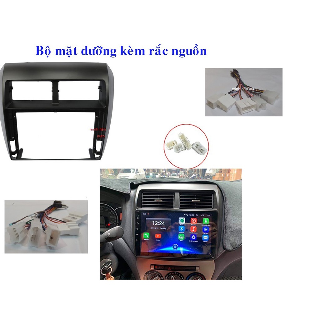 Mặt dưỡng xe TOYOTA WIGO, mặt dưỡng zin theo xe, mặt dưỡng kèm dây nguồn zin theo xe Toyota wigo 2011-2016