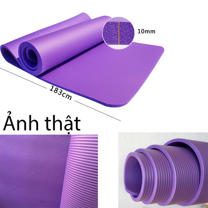 [HÀNG CAO CẤP] Thảm tập YOGA TPE hàng nhập cao cấp dày 10mm (Kèm ảnh thật) TẶNG KÈM TÚI ĐỰNG Ly Ly Shop