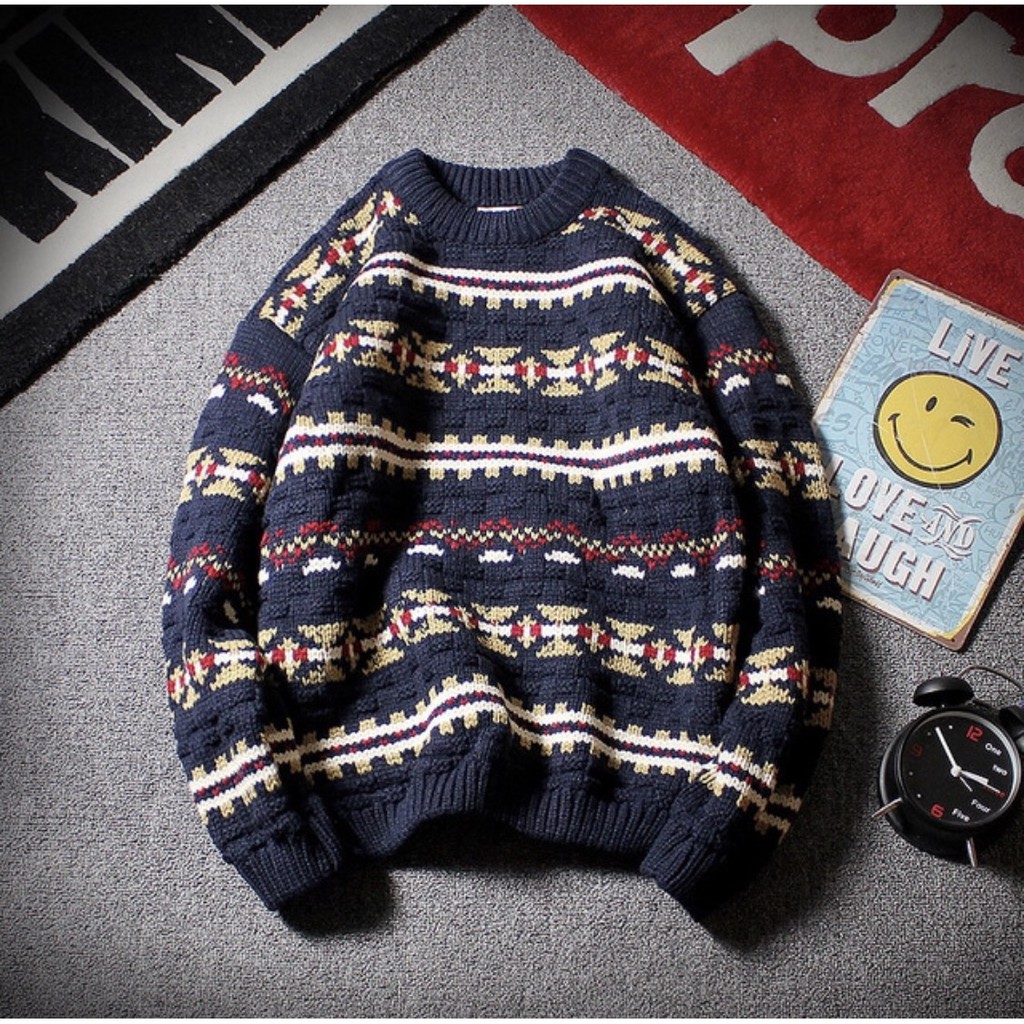 [Ảnh Thật] Áo Len Đôi Kẻ Diềm áo len couple | BigBuy360 - bigbuy360.vn