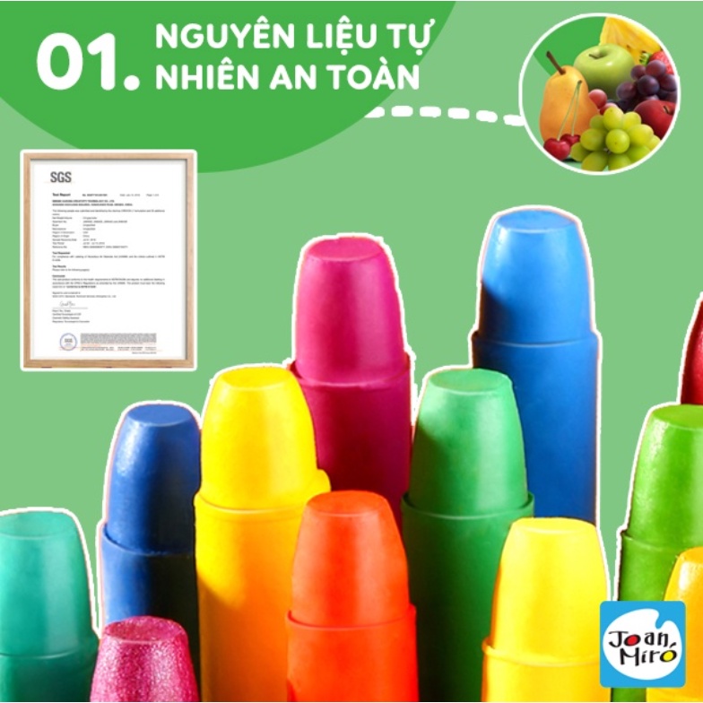 Bút sáp lụa Silky Crayon chính hãng Joan Miro dễ dàng tẩy xóa tiêu chuẩn Châu Âu SHOP MẸ GẤU