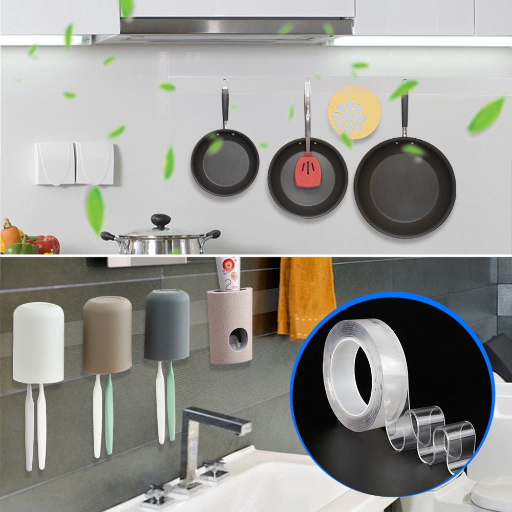 1 MÉT, 2 MÉT Băng Dính 2 Mặt Đa Năng Trong Suốt Siêu Dính Mọi Bề Mặt 88127 THẾ GIỚI TIỆN ÍCH