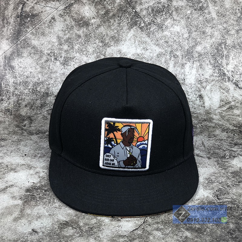 Mũ lưỡi trai Snapback màu đen phong cách cá tính cho cả nam và nữ