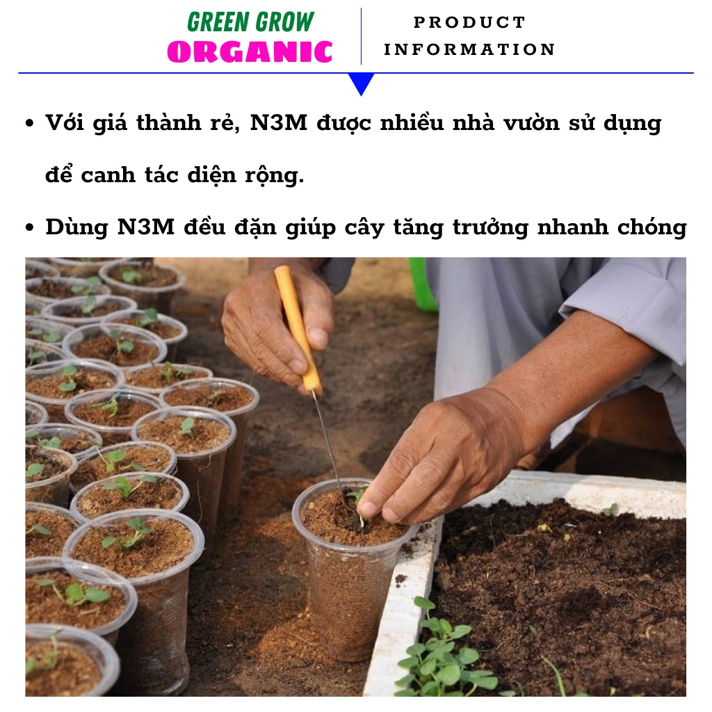 Thuốc kích rễ N3M 100gr GREEN GROW ORGANIC thuốc kích thích ra rễ cực mạnh siêu ra rễ cho cây MS126