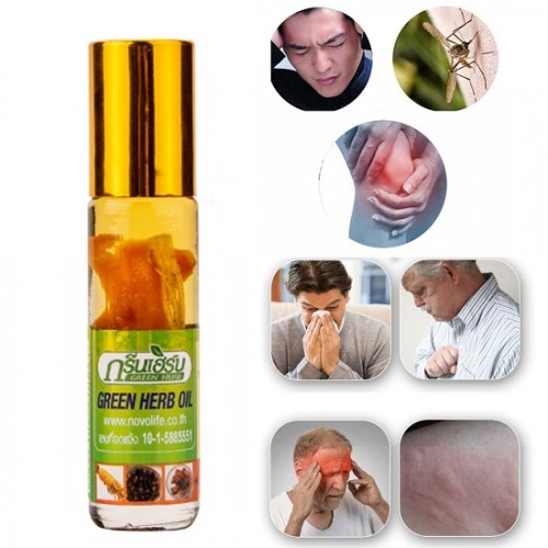 Lốc 12 Chai Dầu Gió Nhân Sâm Green Herb Oil Thái Lan