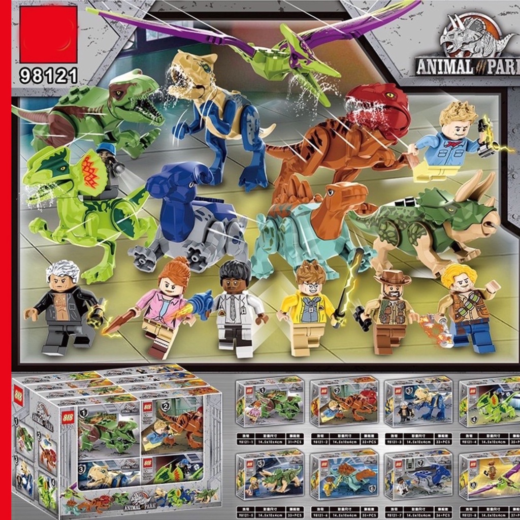 LẮP GHÉP NONLEGO 8 IN 1 MÔ HÌNH KHỦNG LONG BẠO CHÚA JURASSIC WORLD 98121