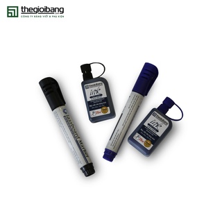 Set bút viết bảng kính Thế Giới Bảng và hộp mực - màu xanh biển và đen