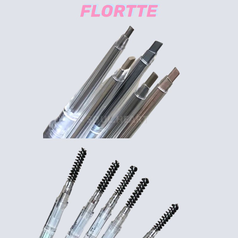 [FLORTTE] Chì kẻ lông mày Flortte thiết kế hai đầu siêu mảnh chống thấm nước