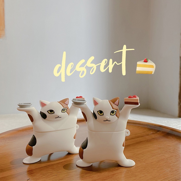 Case Airpods Mèo Tham Ăn, Ốp Airpods Mèo Tam Thể cực chất - Mã TZAP376