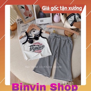 Set quần loe áo hai dây cho bé gái