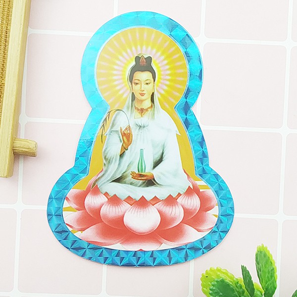 Bộ 2 Miếng dán decal Phật Bà Quan Âm✅FREESHIPCó video thậtBộ 2 Miếng dán decal Phật Bà Quan Âm tọa sen -Phát Huy Hoàng