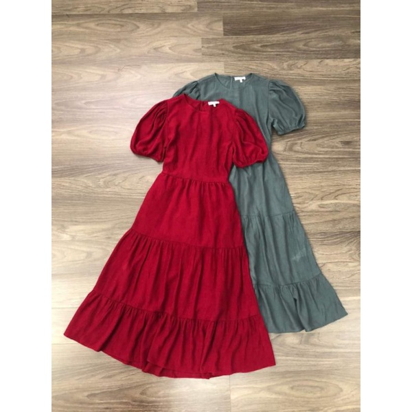 Đầm W@rehouse tầng boho khoét eo sau