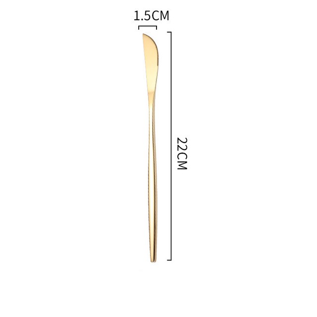 Bộ Muỗng Nĩa Đũa Vàng Gold Inox 304 Sang Trọng Cao Cấp Không Gỉ Basic Golden Cutlery