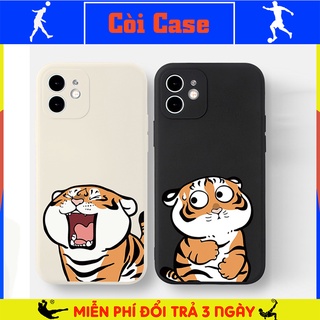 Ốp Iphone Cặp Đôi Hổ Hung Dữ Và Hổ Hiền Hòa Viền Cạnh Vuông BVC Iphone 6/6s/7/8/X/Xs/11/12/13/pro/promax - Coi Case