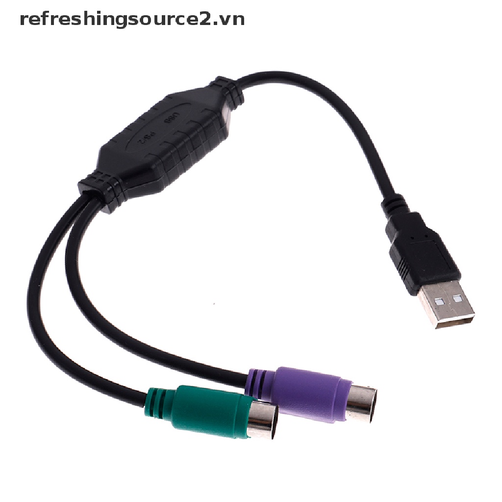 Dây cáp chuyển đổi từ cổng USB sang 2 cổng PS2 cho bàn phím và chuột máy tính