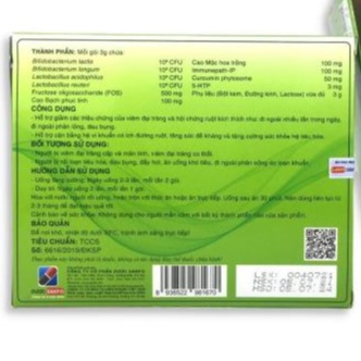 Bifisanfo Plus, hỗ trợ giảm triệu chứng do rối loạn tiêu hóa, viêm đại tràng ( 12 gói ) hàng chính hãng.