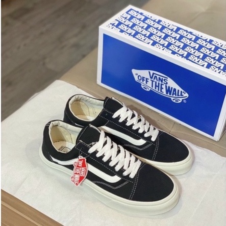 Giày Vans Đen trắng , Giày Vans Vault Da lộn Hàng chuẩn 1:1 dễ phối đồ