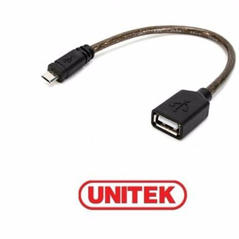 Cáp OTG chuyển micro USB sang USB 2.0 Unitek Y-C438 (Hàng chính hãng)