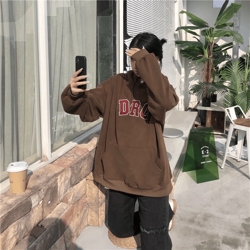 ÁO HOODIE NỈ FORM RỘNG SIÊU ĐẸP CHO DỊP VÀO ĐÔNG SẮP TỚI NA