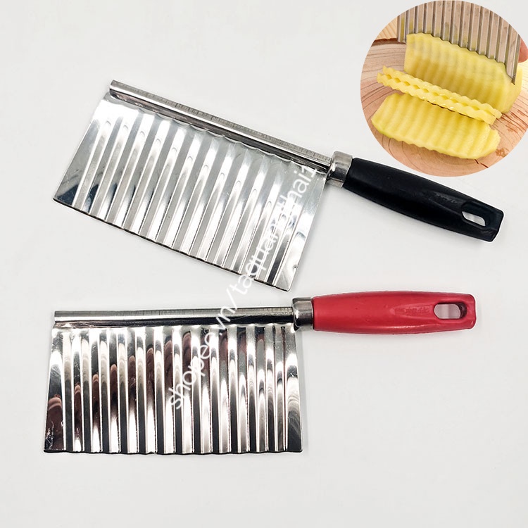 Dao Nhà Bếp Cắt Lát Sóng Tạo Hình Trang Trí Cho Củ Quả Bằng Thép Không Gỉ