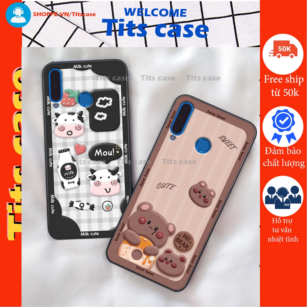 Ốp lưng Huawei P30 LITE / NOVA 4e in hình bò sữa, gấu be@r, cute cực  ĐỈNH -  cực CHẤT-  cực COOL