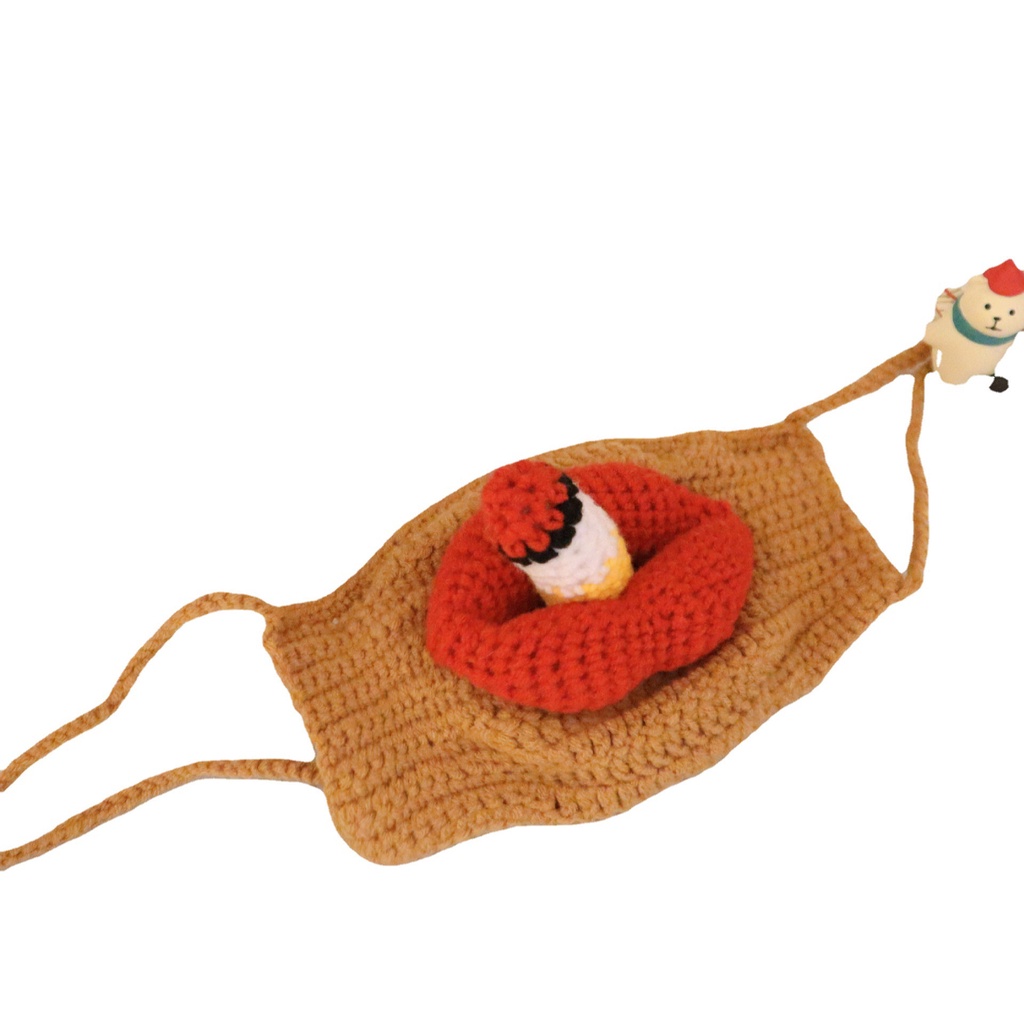 Khẩu trang dệt kim dày chống bụi hình đôi môi vui nhộn thời trang Hàn Quốc giặt được tái sử dụng được