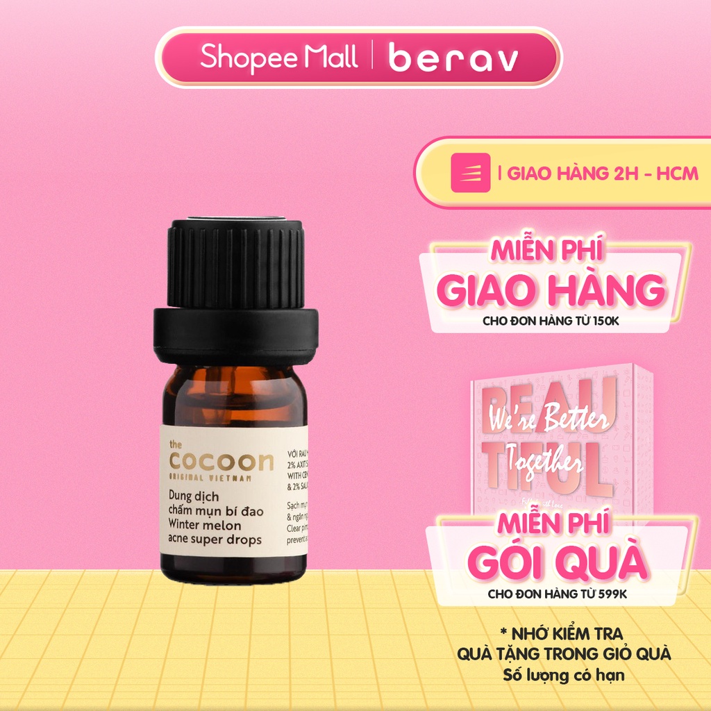 [Mã FMCGMALL -8% đơn 250K] DUNG DỊCH CHẤM MỤN BÍ ĐAO COCOON Giảm Mụn, Mờ Thâm 5ml