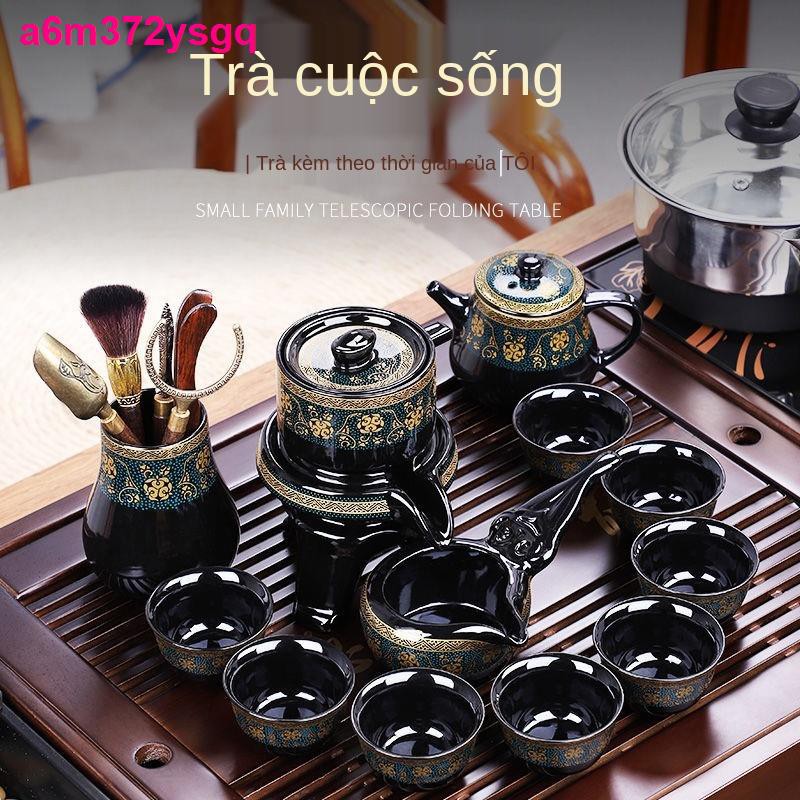 Bộ ấm trà bằng gốm sứ Máy pha gia đình đá tự động Kung Fu tách đạo sáng tạo