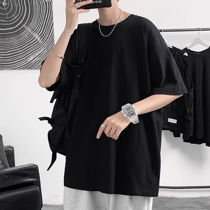 Áo thun trơn chất cotton sịn tay lỡ CoolZ phông Unisex nam nữ Cotton oversize form rộng phong cách Hiphop CZ063
