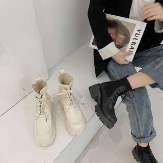 (HÀNG ORDER) Boots cổ thun buộc dây ulzzang